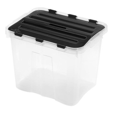 Förvaringslåda DRAGON 10 l svart/genomskinlig