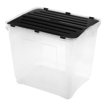 Förvaringslåda DRAGON 100 l svart/genomskinlig