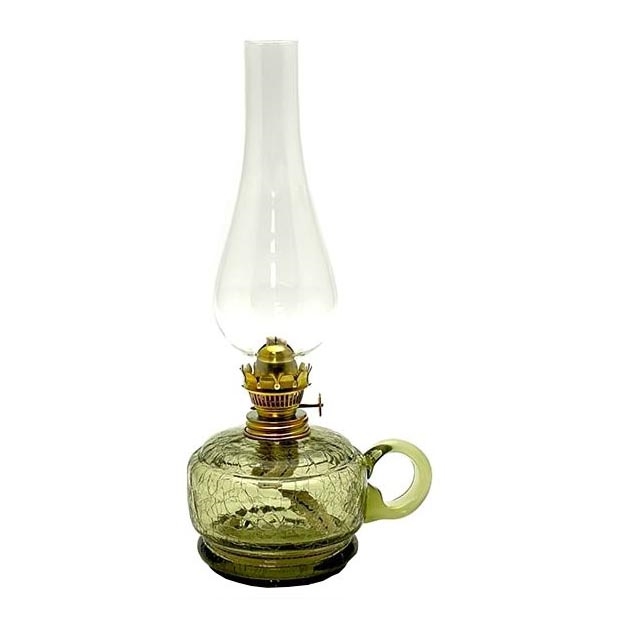 Fotogenlampa MONIKA 34 cm skogsgrön krakle