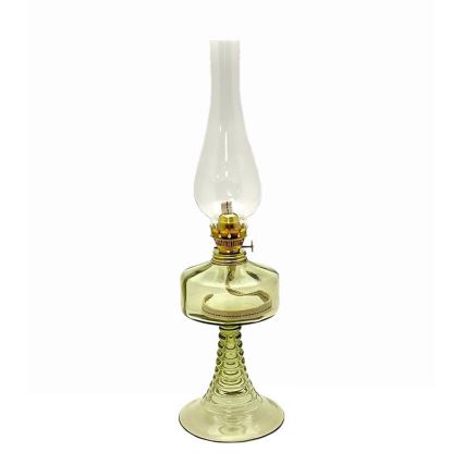 Fotogenlampa PETRA 42 cm skogsgrön