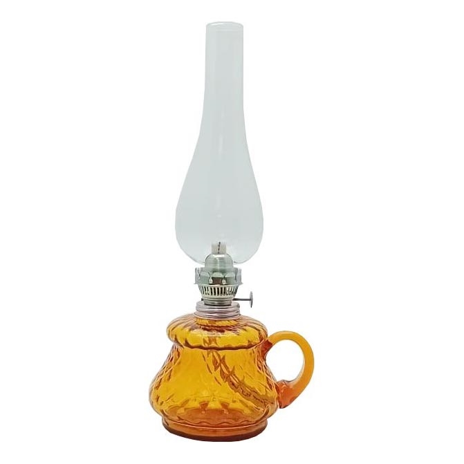 Fotogenlampa TEREZA 34 cm bärnsten kontroller