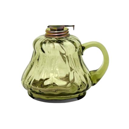 Fotogenlampa TEREZA 34 cm skogsgrön stor krakle