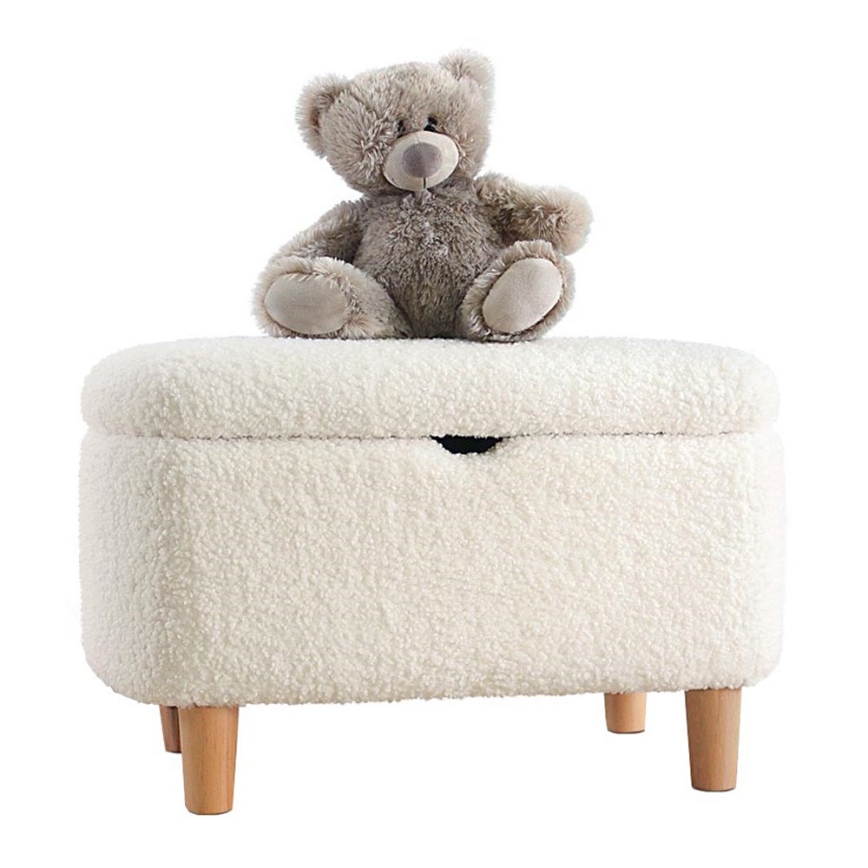 Fotpall PIXI 37x61 cm vit