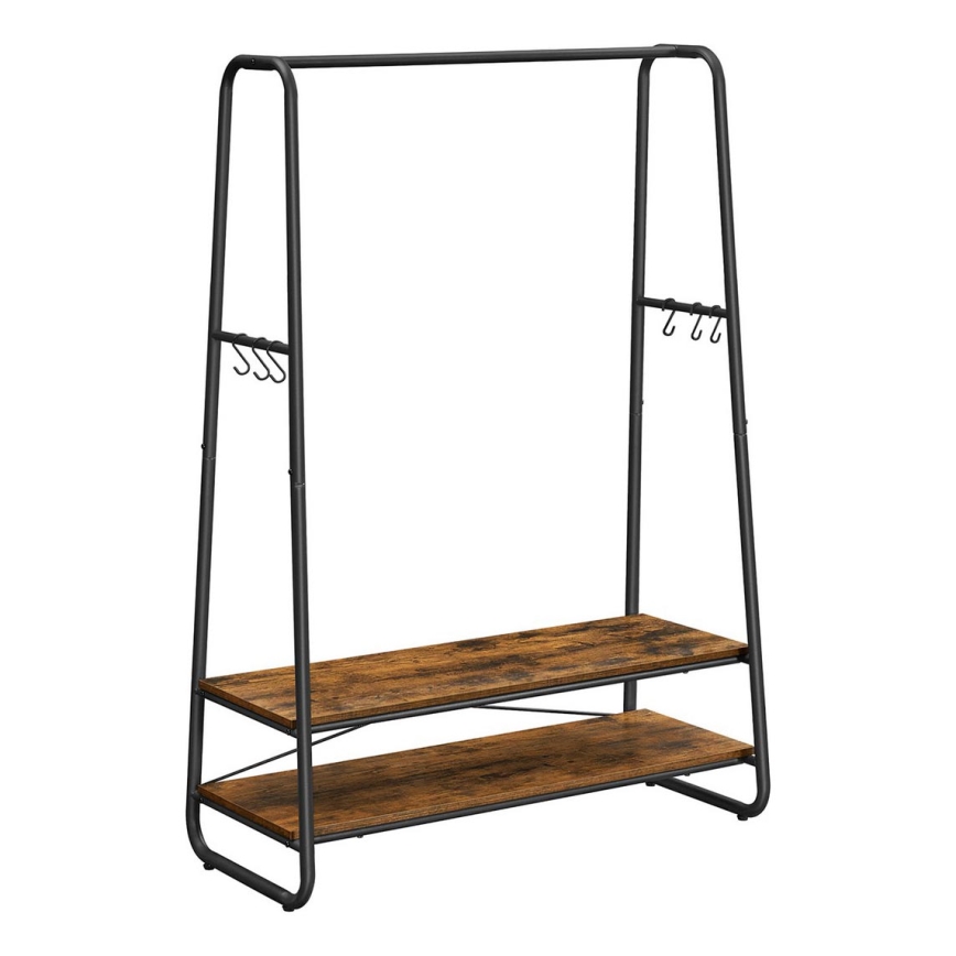 Fristående klädhängare LINEA brun/svart