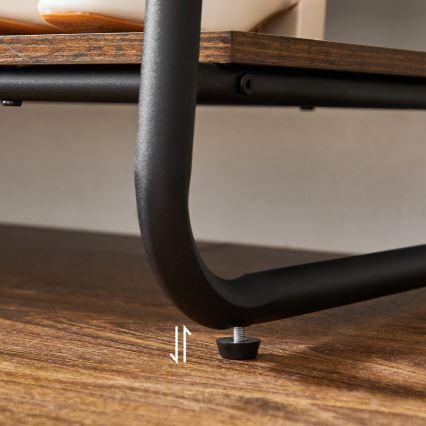 Fristående klädhängare LINEA brun/svart