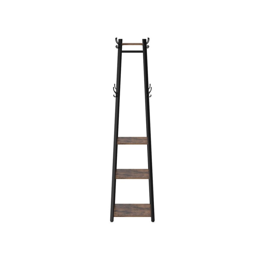 Fristående klädhängare LINEA svart/brun