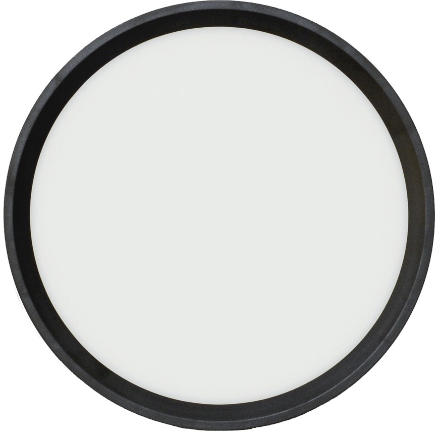 Fulgur s-42585 - LED taklampa med rörelsedetektor NOMY-S LED/18W/230V 3000/4000/6000K IP40 diameter 23 cm svart