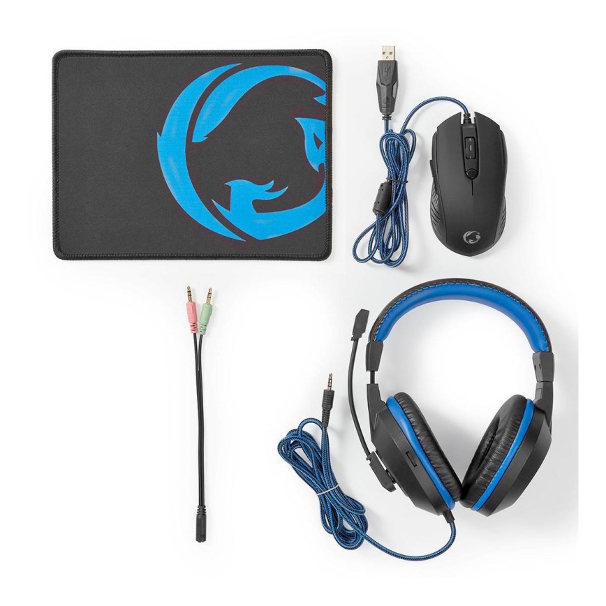 Gaming kit 3in1 svart/blå