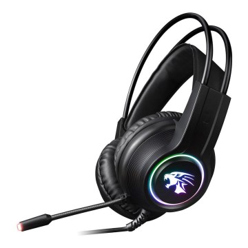 Gaming LED RGB hörlurar VARR med a mikrofon 3.5