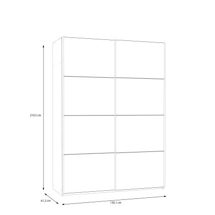 Garderob KARO 150x210 cm vit