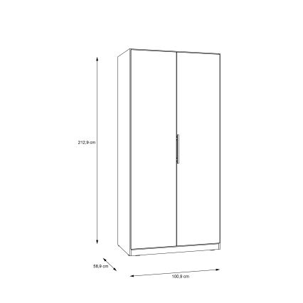 Garderob MARO 100x213 cm, Artisan-ek