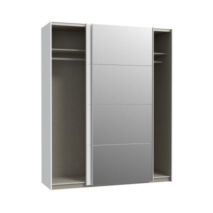Garderob med spegel KARO 170x210 cm, vit