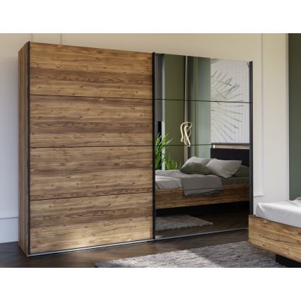Garderob med spegel OREN 270x210 cm Artisan-ek