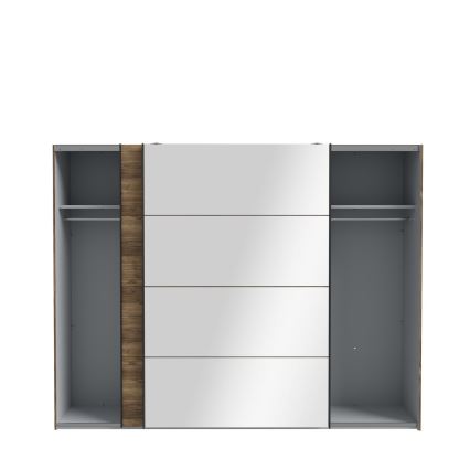 Garderob med spegel OREN 270x210 cm Artisan-ek