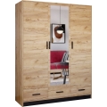 Garderob med spegel SANNA 150x215 cm ek craft