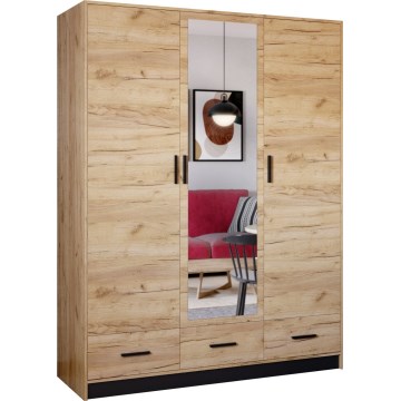 Garderob med spegel SANNA 150x215 cm ek craft