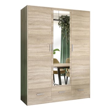Garderob med spegel SANNA 150x215 cm ek sonoma