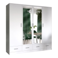 Garderob med spegel SANNA 200x215 cm vit