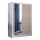 Garderob med spegel SANTINO 150x215 cm vit/ek craft