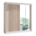 Garderob med spegel SANTINO 203x215 cm vit/ek craft