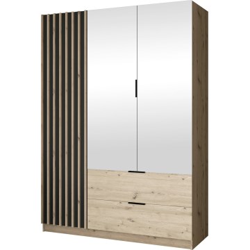 Garderob med spegel VISTA 150x215 cm artisan-ek/grafit