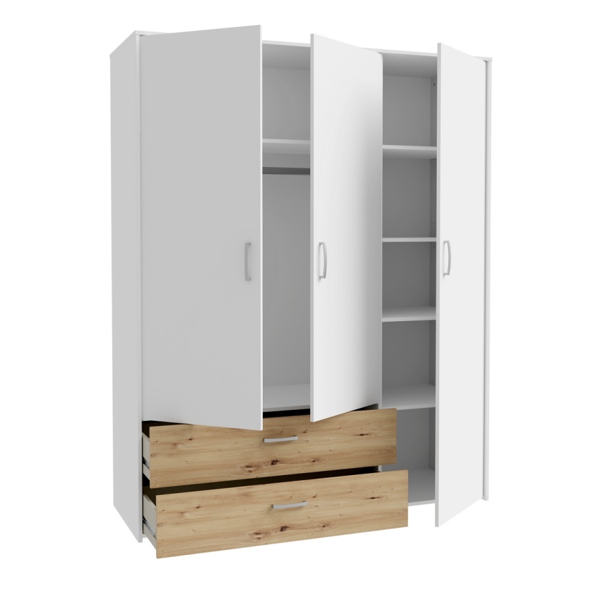 Garderob URO 152x190 cm artisan-ek/vit