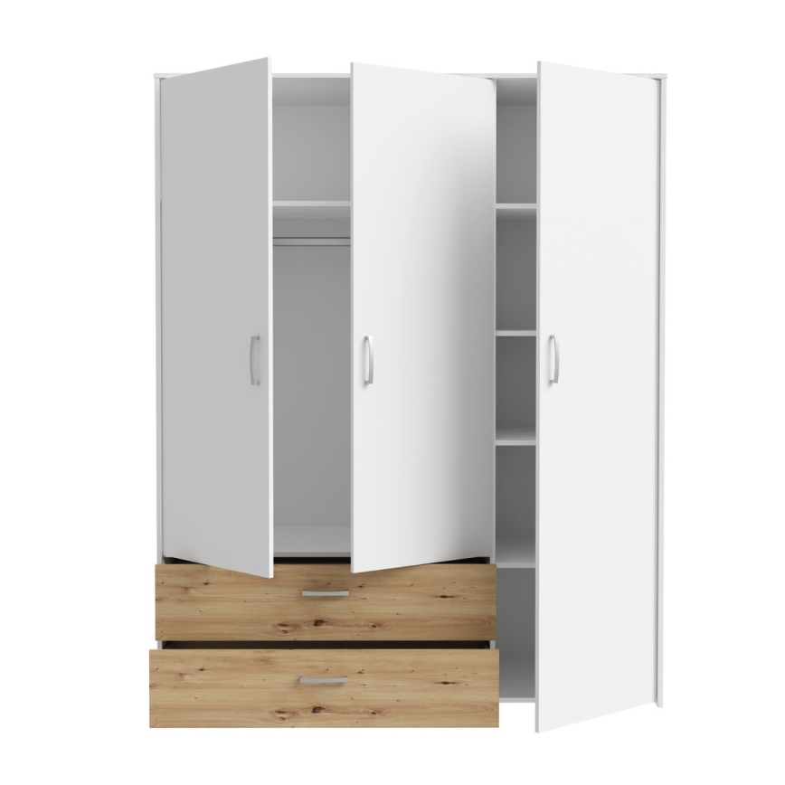 Garderob URO 152x190 cm artisan-ek/vit