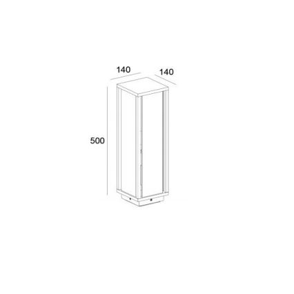 Gardino LX1463-500 - Utomhuslampa MELISSA 1xE27/15W/230V IP54