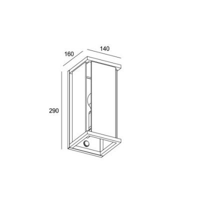 Gardino LX1465 - Utomhuslampa med sensor MELISSA 1xE27/15W/230V IP54