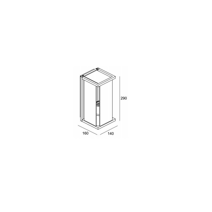 Gardino LX1466 - Vägglampa för utomhusbruk MELISSA 1xE27/15W/230V IP54