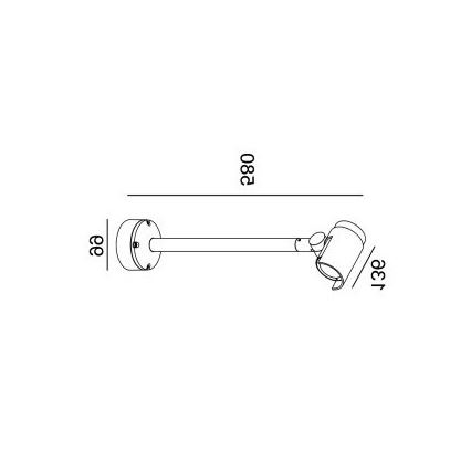 Gardino LX1674 - LED Utomhus väggspotlight ROSE LED/15W/230V IP65