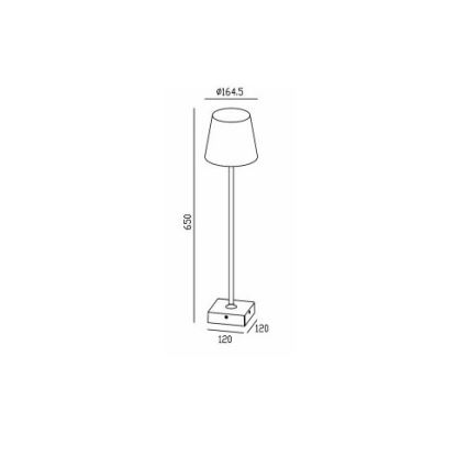Gardino LX1793-650 - LED golvlampa för utomhusbruk VIOLA LED/7W/230V IP65