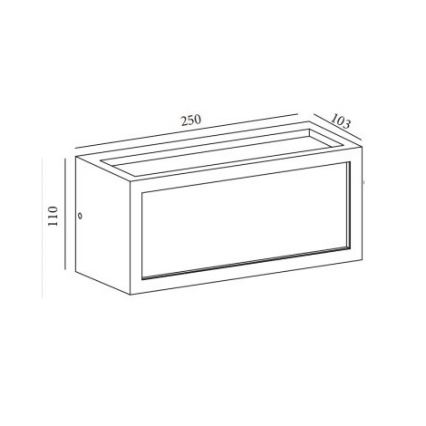 Gardino LX5705-LED - LED vägglampa för utomhusbruk BETULLA LED/18W/230V IP54