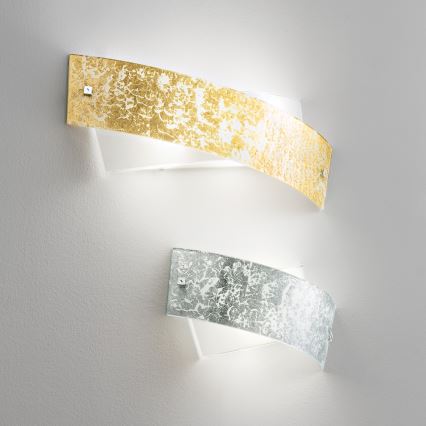 Gea Luce CAMILLA A P arg - Vägglampa CAMILLA 2xE14/28W/230V 34 cm silver