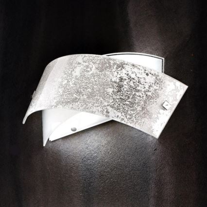 Gea Luce CAMILLA A P arg - Vägglampa CAMILLA 2xE14/28W/230V 34 cm silver