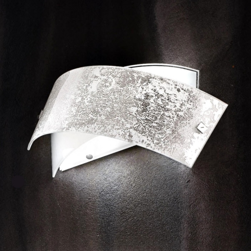 Gea Luce CAMILLA A P arg - Vägglampa CAMILLA 2xE14/28W/230V 34 cm silver