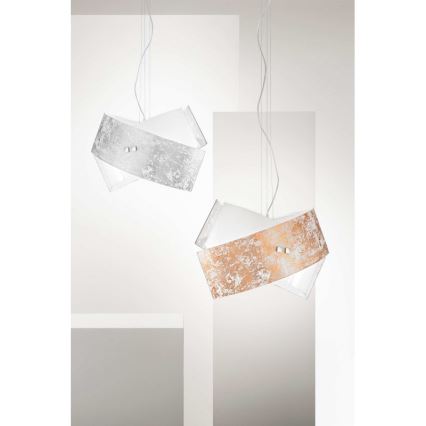 Gea Luce CAMILLA S G oro - Ljuskrona med textilsladd CAMILLA 2xE27/70W/230V guld