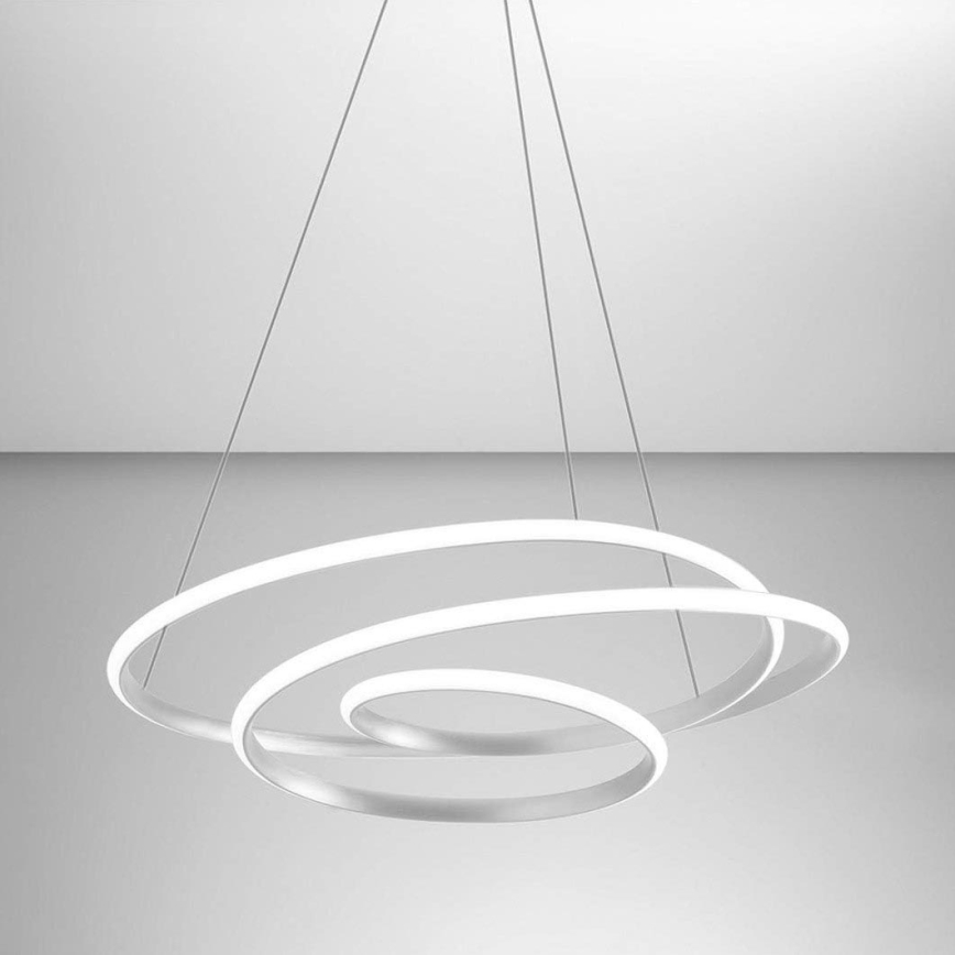 Gea Luce DIVA S G TITANIO - LED ljusreglerad ljuskrona på textilsladd DIVA LED/44W/230V grå