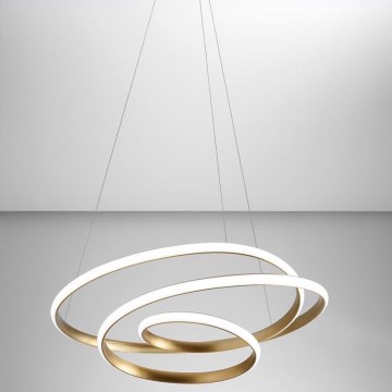 Gea Luce DIVA S P ORO - LED ljusreglerad ljuskrona på textilsladd DIVA LED/43W/230V guld