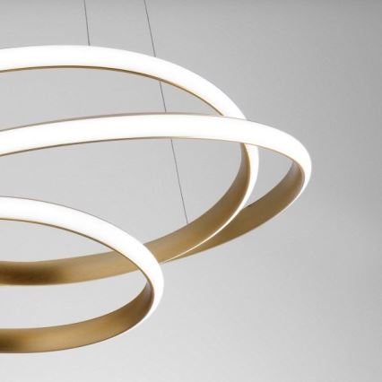 Gea Luce DIVA S P ORO - LED ljusreglerad ljuskrona på textilsladd DIVA LED/43W/230V guld