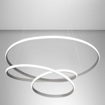 Gea Luce DIVA S P TITANIO - LED ljusreglerad ljuskrona på textilsladd DIVA LED/43W/230V antracit