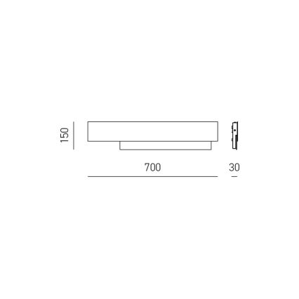 Gea Luce DOHA A G B - LED väggbelysning DOHA LED/25W/230V 70 cm vit