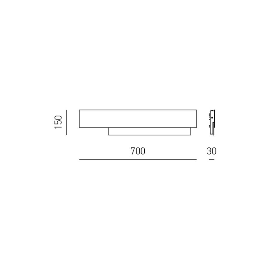 Gea Luce DOHA A G B - LED väggbelysning DOHA LED/25W/230V 70 cm vit