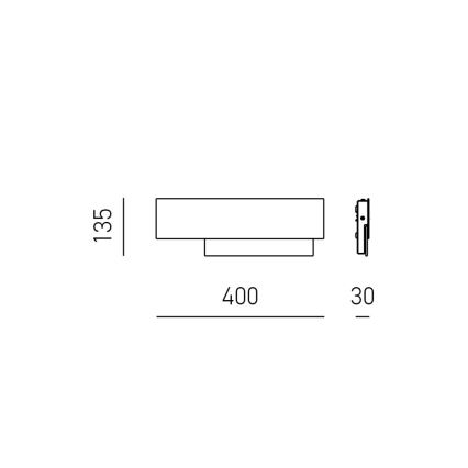 Gea Luce DOHA A P N - LED väggbelysning DOHA LED/15W/230V 40 cm svart