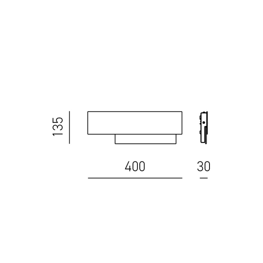 Gea Luce DOHA A P N - LED väggbelysning DOHA LED/15W/230V 40 cm svart