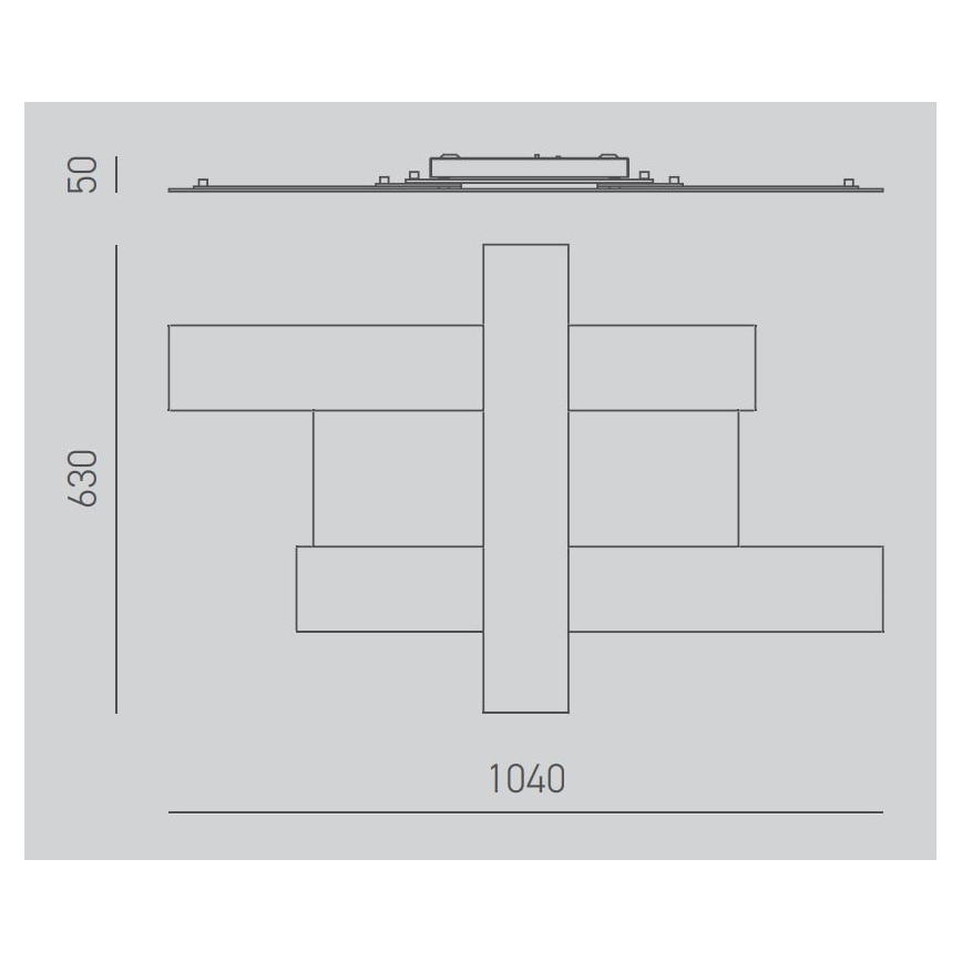 Gea Luce DOHA P G N - LED taklampa DOHA LED/50W/230V 104 cm svart