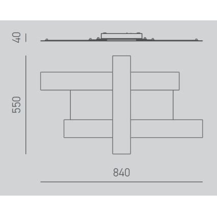 Gea Luce DOHA P M A - LED taklampa DOHA LED/40W/230V 84 cm matt krom