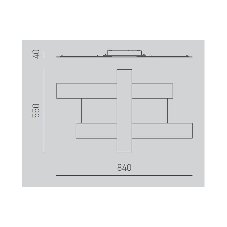Gea Luce DOHA P M A - LED taklampa DOHA LED/40W/230V 84 cm matt krom