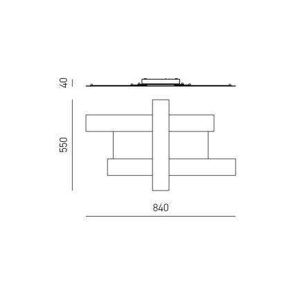 Gea Luce DOHA P M A - LED taklampa DOHA LED/40W/230V 84 cm matt krom