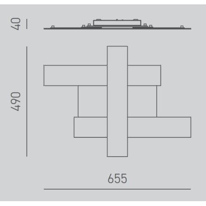 Gea Luce DOHA P P B - LED taklampa DOHA LED/30W/230V 65,5 cm vit